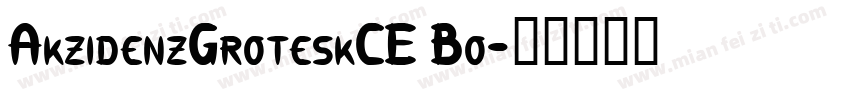 AkzidenzGroteskCE Bo字体转换